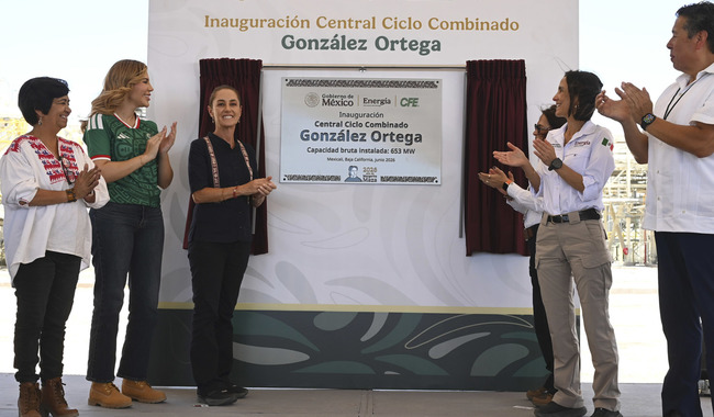 Sheinbaum inaugura nueva planta de CFE en Mexicali; reforzará el suministro eléctrico y la infraestructura de Baja California